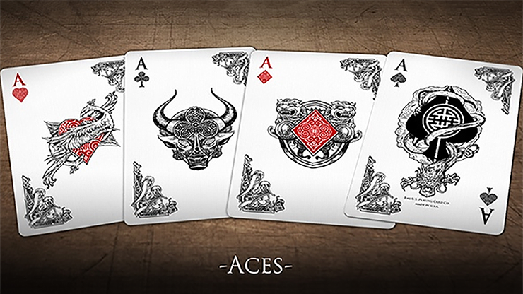Bicycle Middle Kingdom (White) Playing Cards Printed by US Playing Card Co