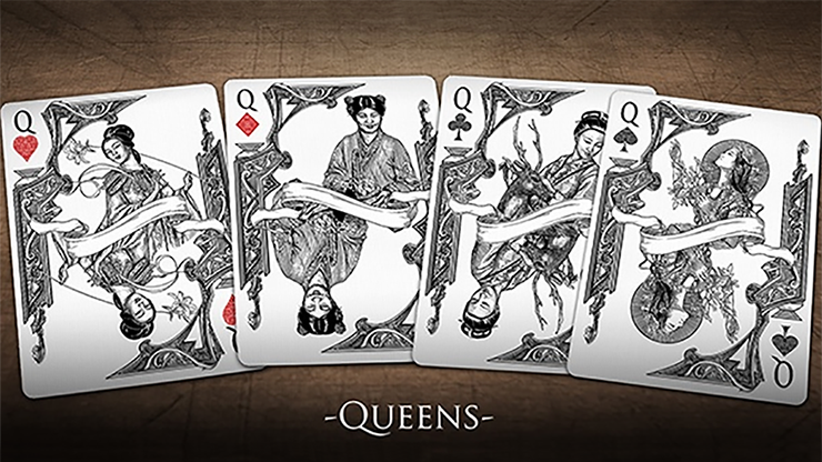Bicycle Middle Kingdom (White) Playing Cards Printed by US Playing Card Co