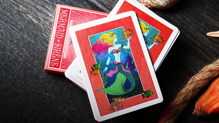 Mermaid Playing Cards (Red) by US Playing Card Co