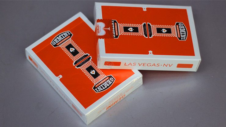 Gemini Casino Orange Playing Cards by Toomas Pintson