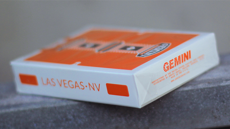 Gemini Casino Orange Playing Cards by Toomas Pintson