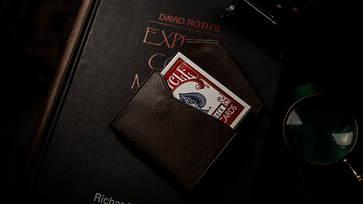 Luxury Leather Playing Card Carrier (Brown) by TCC