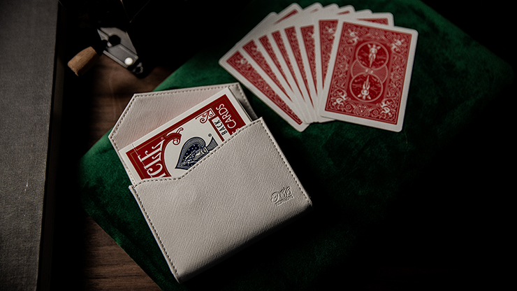 Luxury Leather Playing Card Carrier (White) by TCC