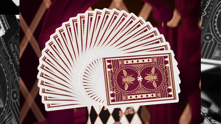 Montauk Hotel Burgundy Playing Cards by Gemini