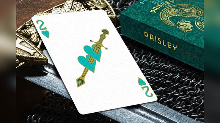 Paisley Royals (Teal) Playing Cards by Dutch Card House Company