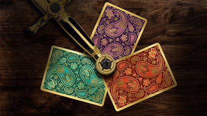 Paisley Royals (Teal) Playing Cards by Dutch Card House Company