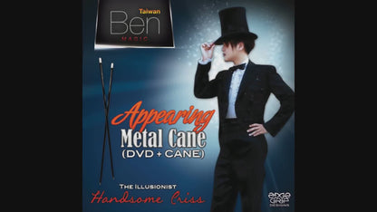 Appearing Cane (Metal / Black) by Handsome Criss Taiwan Ben Magic