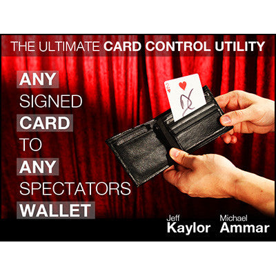 Any Card to Any Spectator's Wallet - BLACK (DVD and Gimmick) By Jeff Kaylor and Michael Ammar