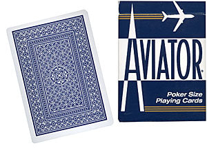 Aviator Poker Size Playing Cards (Blue)
