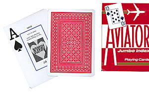 Aviator Poker Size Playing Cards (Red)