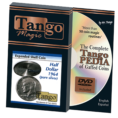 Tango Silver Line - Expanded Shell (Silver 1964 Half Dollar) (D0004) with DVD by Tango