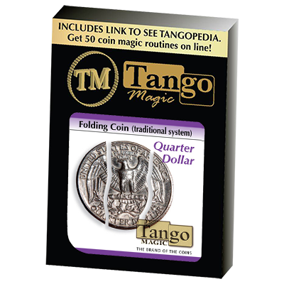 Folding Coin Quarter (D0021) (Traditional) by Tango Magic