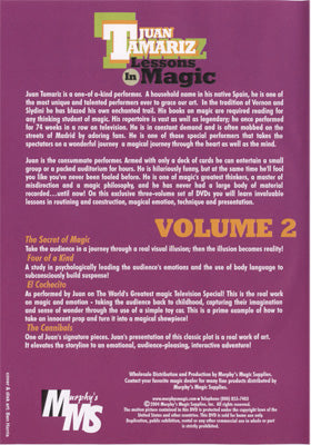 Lessons in Magic Volume 2 by Juan Tamariz