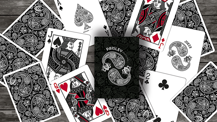 Paisley Playing Cards Workers Deck (Black)