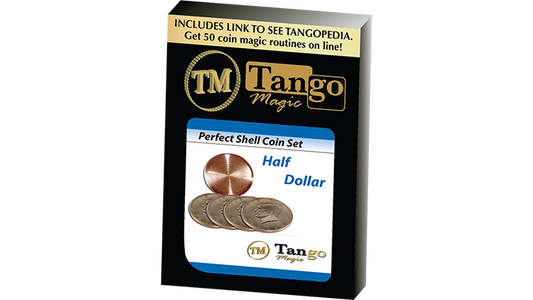 Perfect Shell Coin Set Half Dollar (Shell and 4 Coins D0201) by Tango Magic