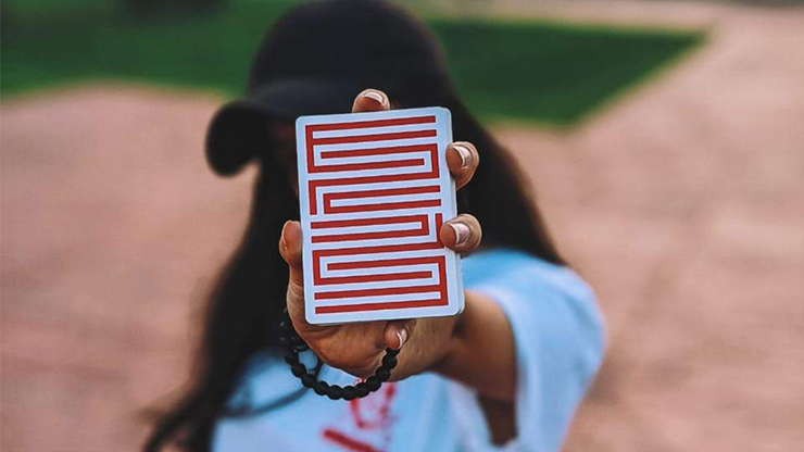 Red Enigma Playing Cards