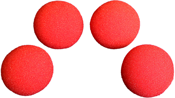 3 inch Super Soft Sponge Ball (Red) Pack of 4 from Magic by Gosh