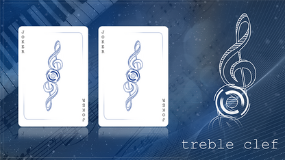 Treble Clef (Blue) Playing Cards