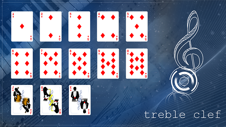 Treble Clef (Blue) Playing Cards